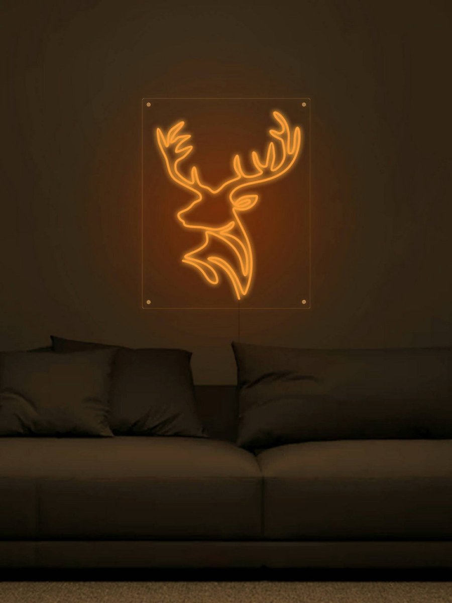 Deer Head Neon Sign | NEON SIGNO® Custom Neon Signs