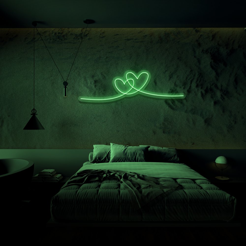 Double Heart Neon Sign | NEON SIGNO® Custom Neon Signs