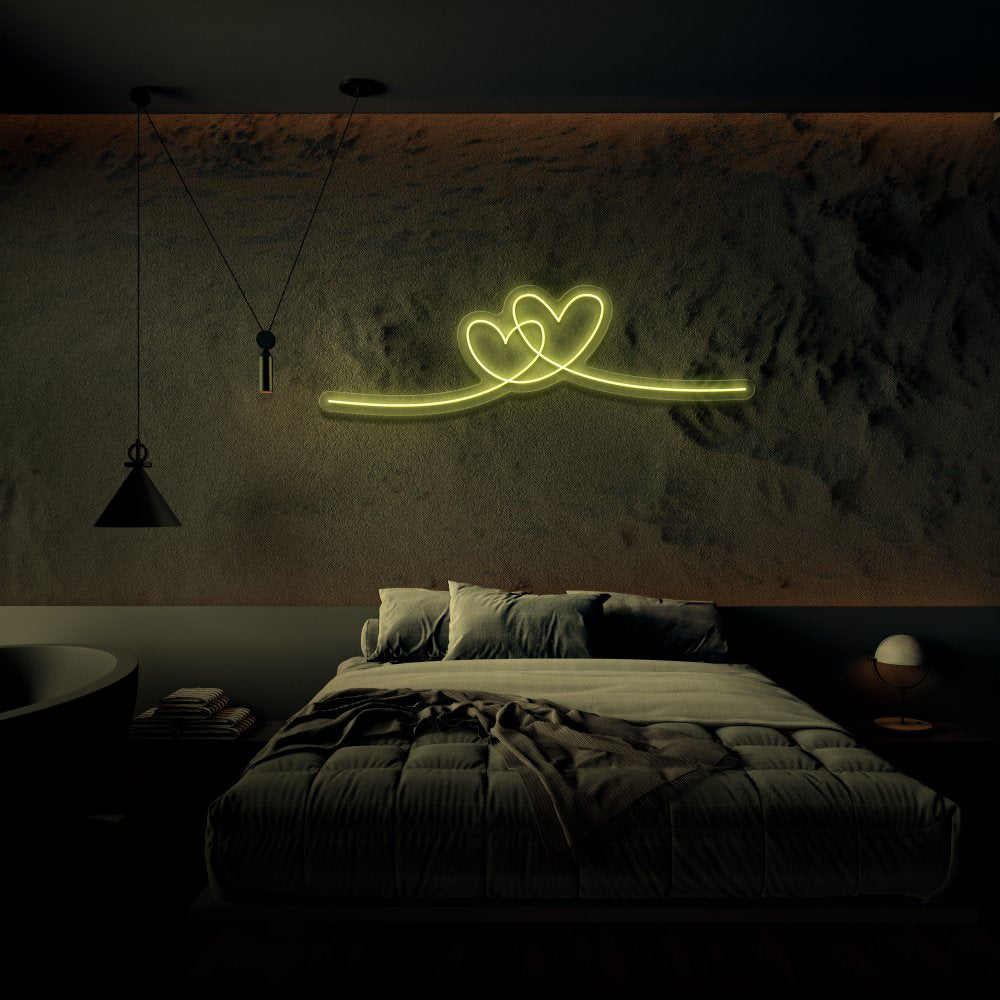 Double Heart Neon Sign | NEON SIGNO® Custom Neon Signs