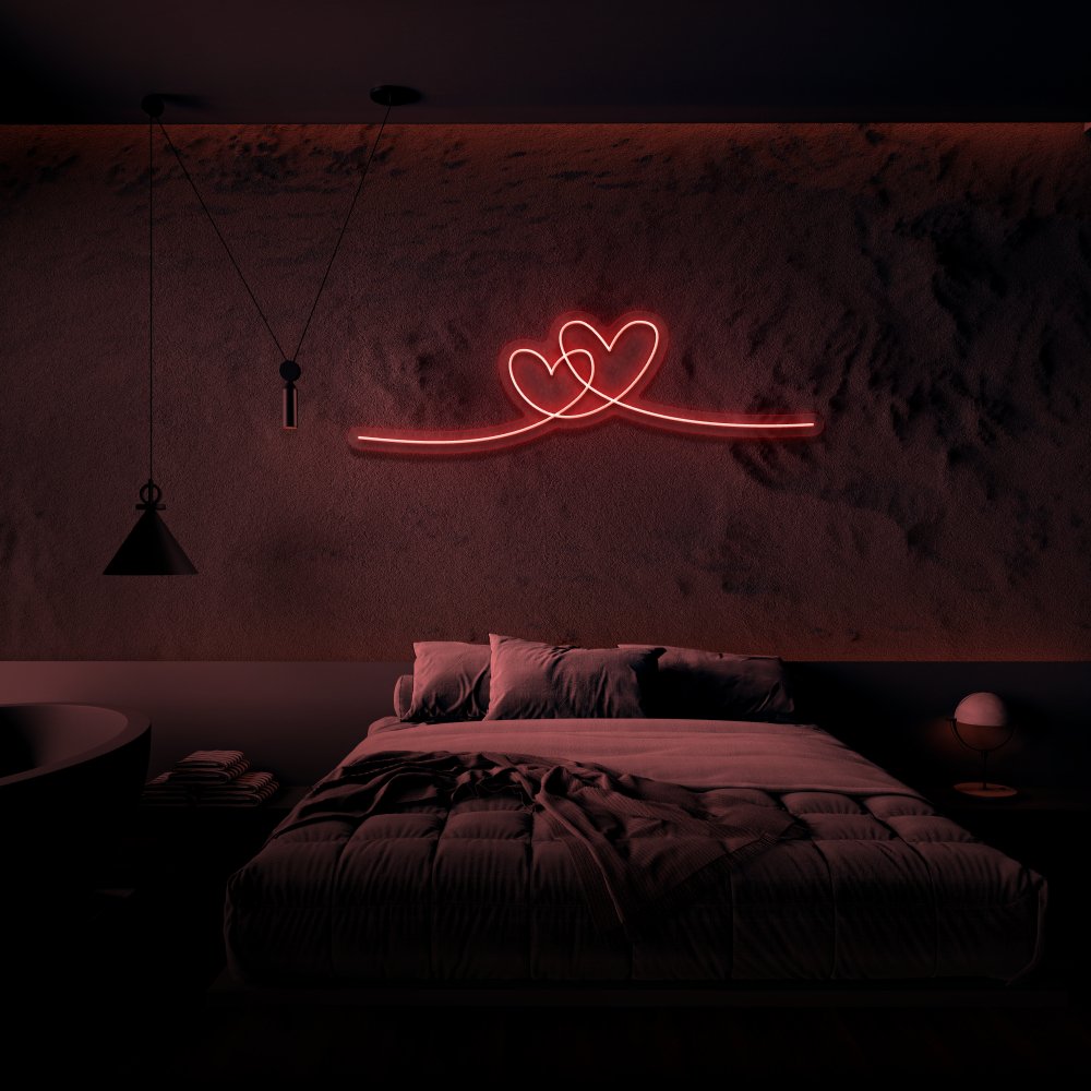 Double Heart Neon Sign | NEON SIGNO® Custom Neon Signs