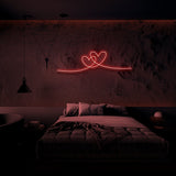 Double Heart Neon Sign | NEON SIGNO® Custom Neon Signs