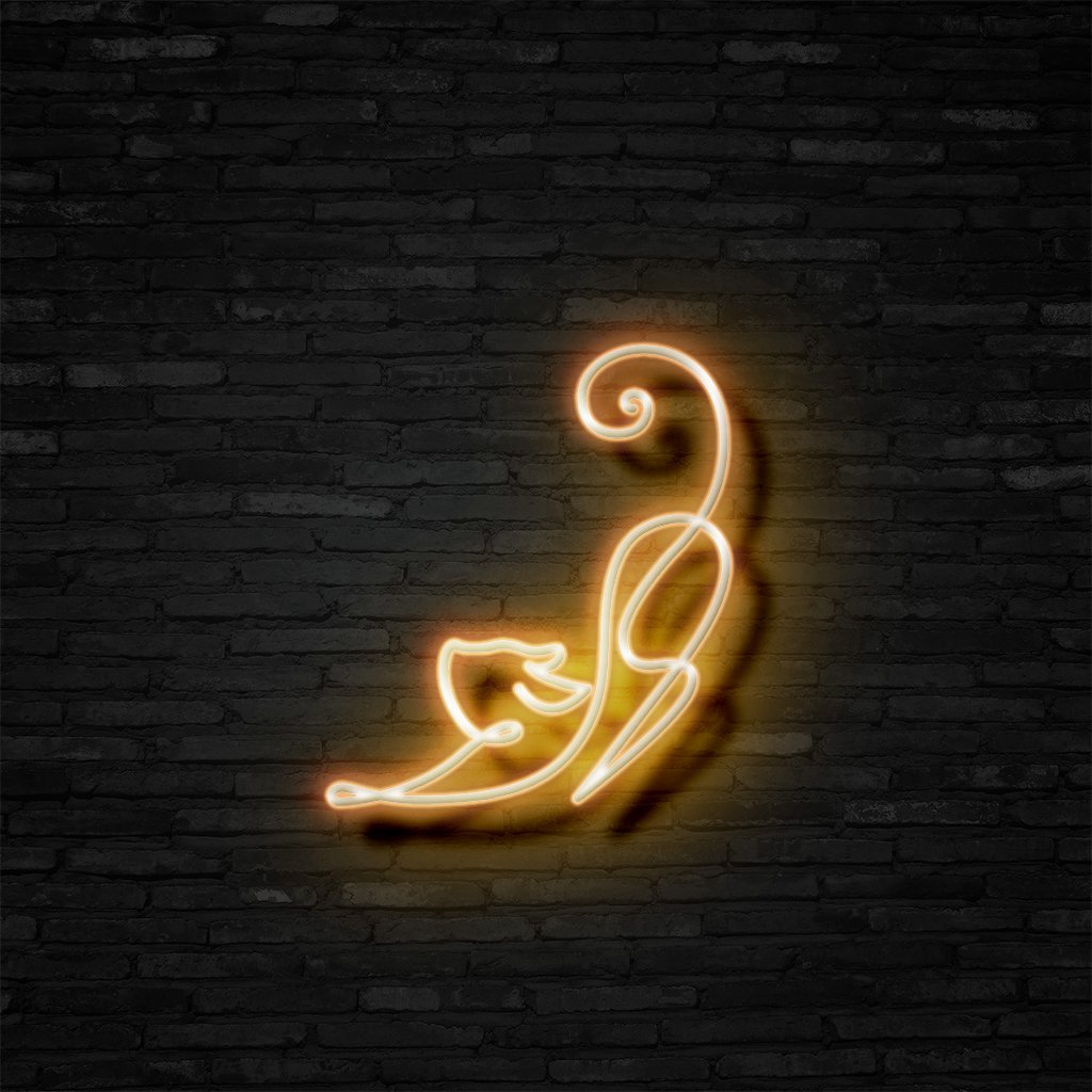 Downward Facing Cat Neon Sign | NEON SIGNO® Custom Neon Signs