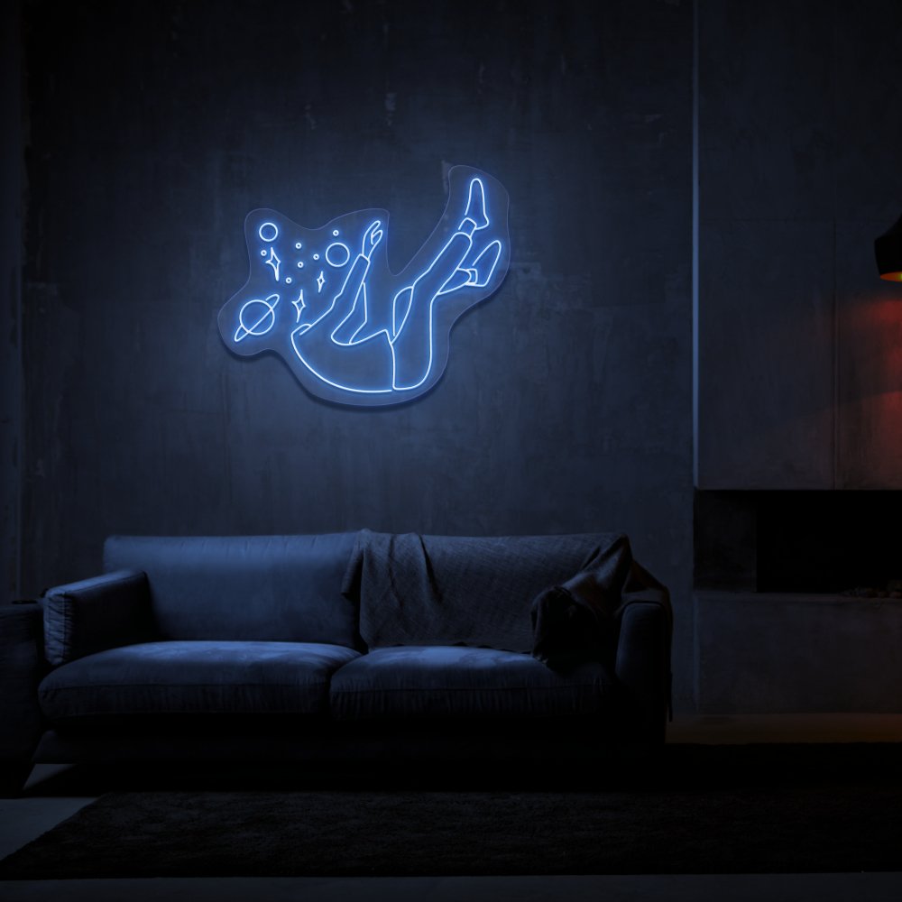 Falling Into Space Neon Sign | NEON SIGNO® Custom Neon Signs