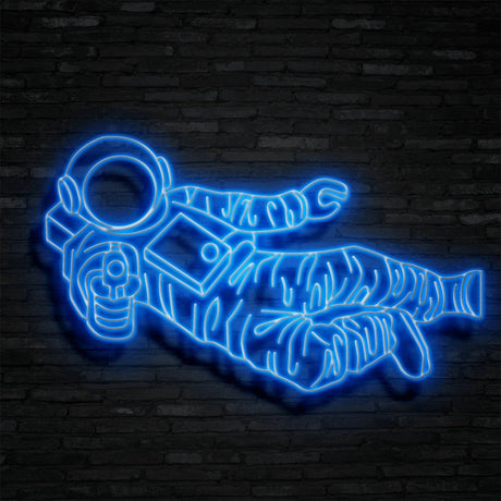 Flying Astronaut Neon Sign | NEON SIGNO® Custom Neon Signs