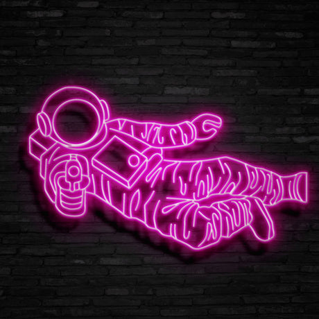 Flying Astronaut Neon Sign | NEON SIGNO® Custom Neon Signs