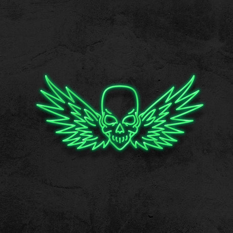 Flying Skull Neon Sign | NEON SIGNO® Custom Neon Signs