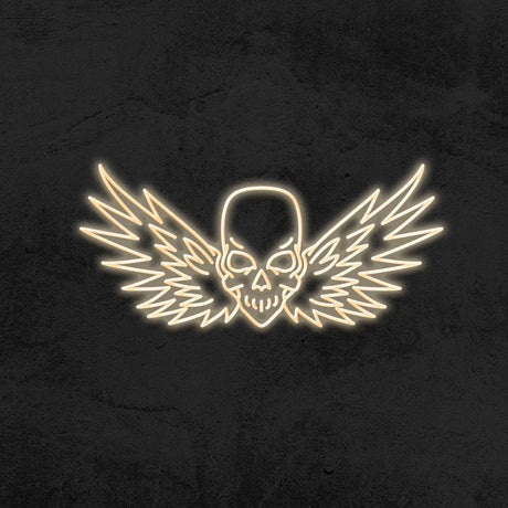 Flying Skull Neon Sign | NEON SIGNO® Custom Neon Signs