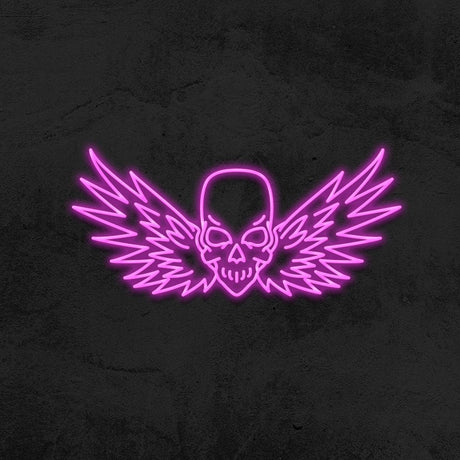 Flying Skull Neon Sign | NEON SIGNO® Custom Neon Signs