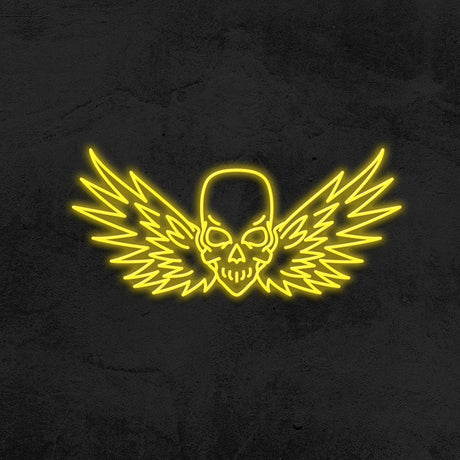 Flying Skull Neon Sign | NEON SIGNO® Custom Neon Signs