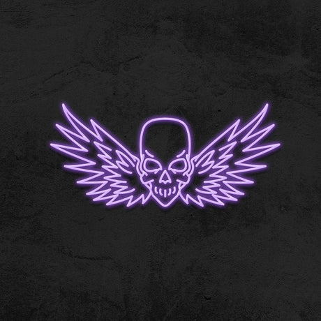 Flying Skull Neon Sign | NEON SIGNO® Custom Neon Signs