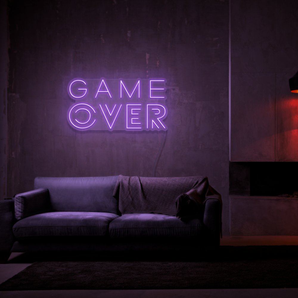 Game Over Neon Sign | NEON SIGNO® Custom Neon Signs