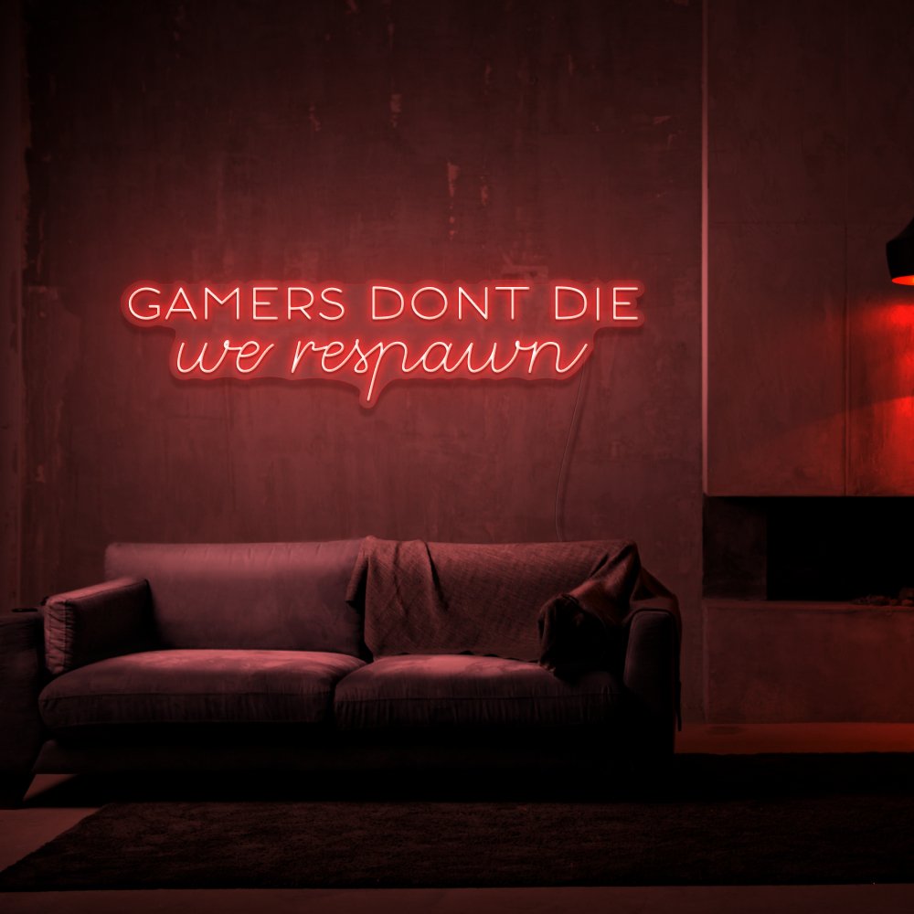 Gamers Don't Die Neon Sign | NEON SIGNO® Custom Neon Signs