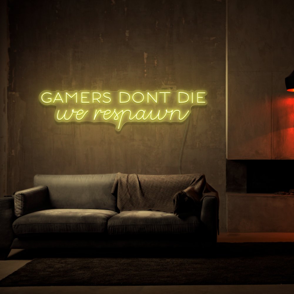 Gamers Don't Die Neon Sign | NEON SIGNO® Custom Neon Signs