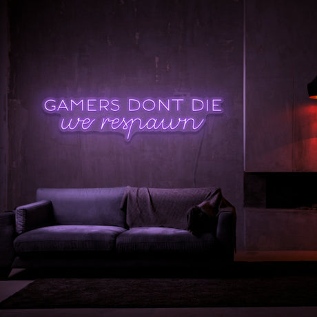 Gamers Don't Die Neon Sign | NEON SIGNO® Custom Neon Signs