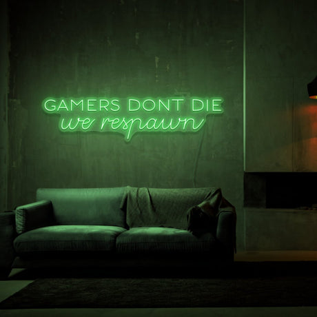 Gamers Don't Die Neon Sign | NEON SIGNO® Custom Neon Signs