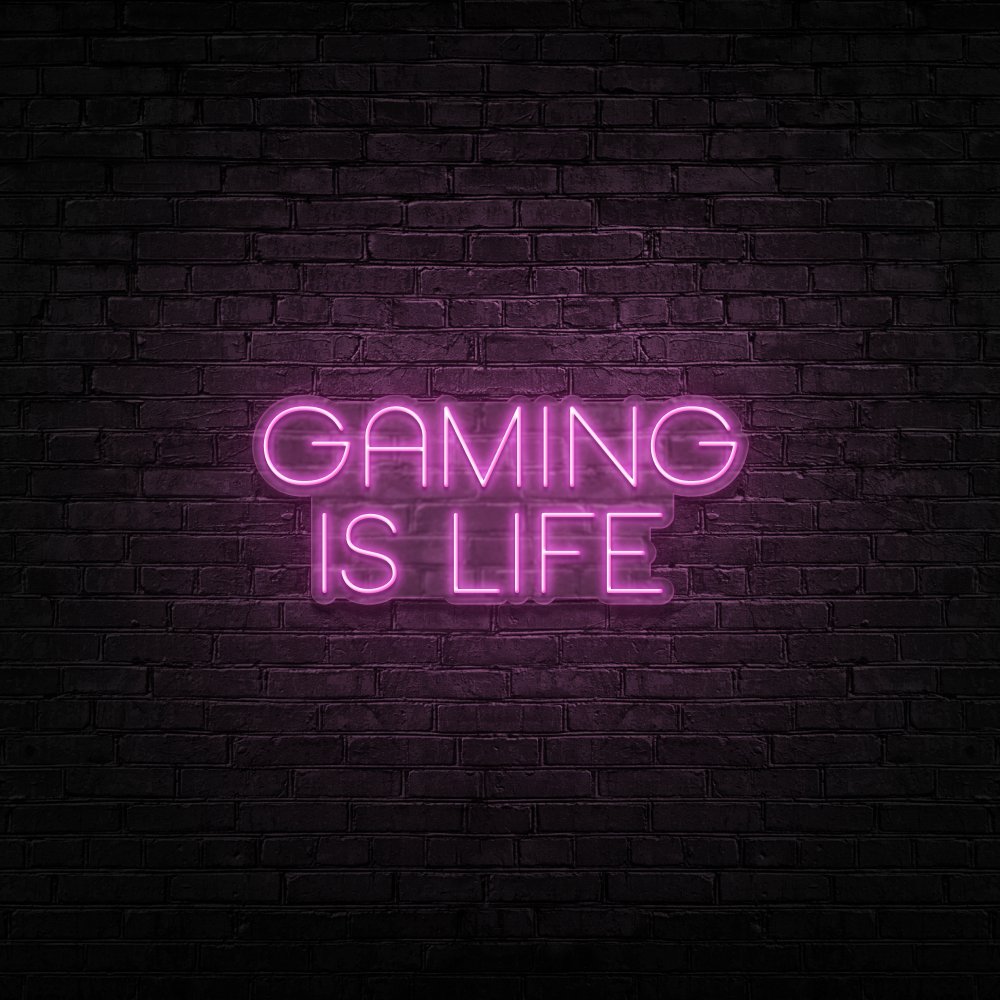 Gaming Is Life Neon Sign | NEON SIGNO® Custom Neon Signs