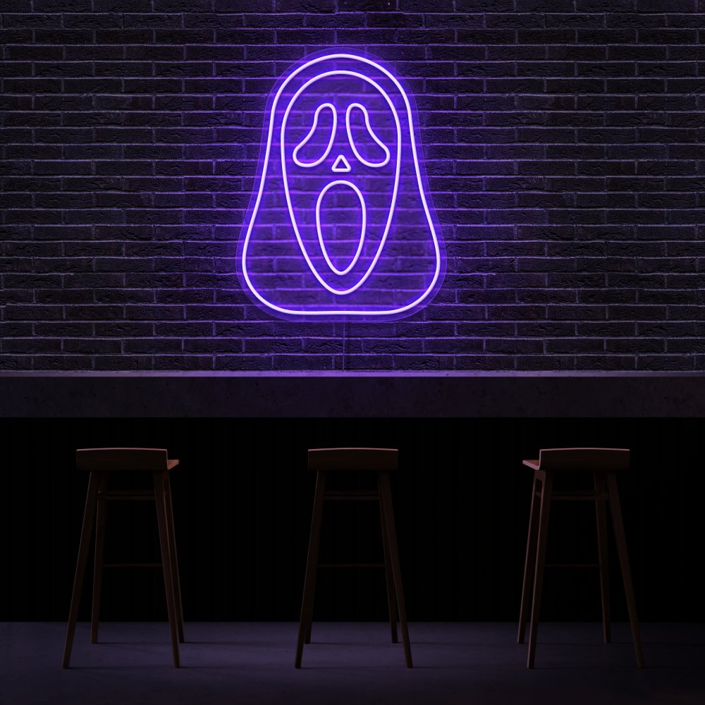 Ghost Mask Neon Sign | NEON SIGNO® Custom Neon Signs