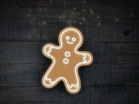 Gingerbread Person Neon Sign | NEON SIGNO® Custom Neon Signs