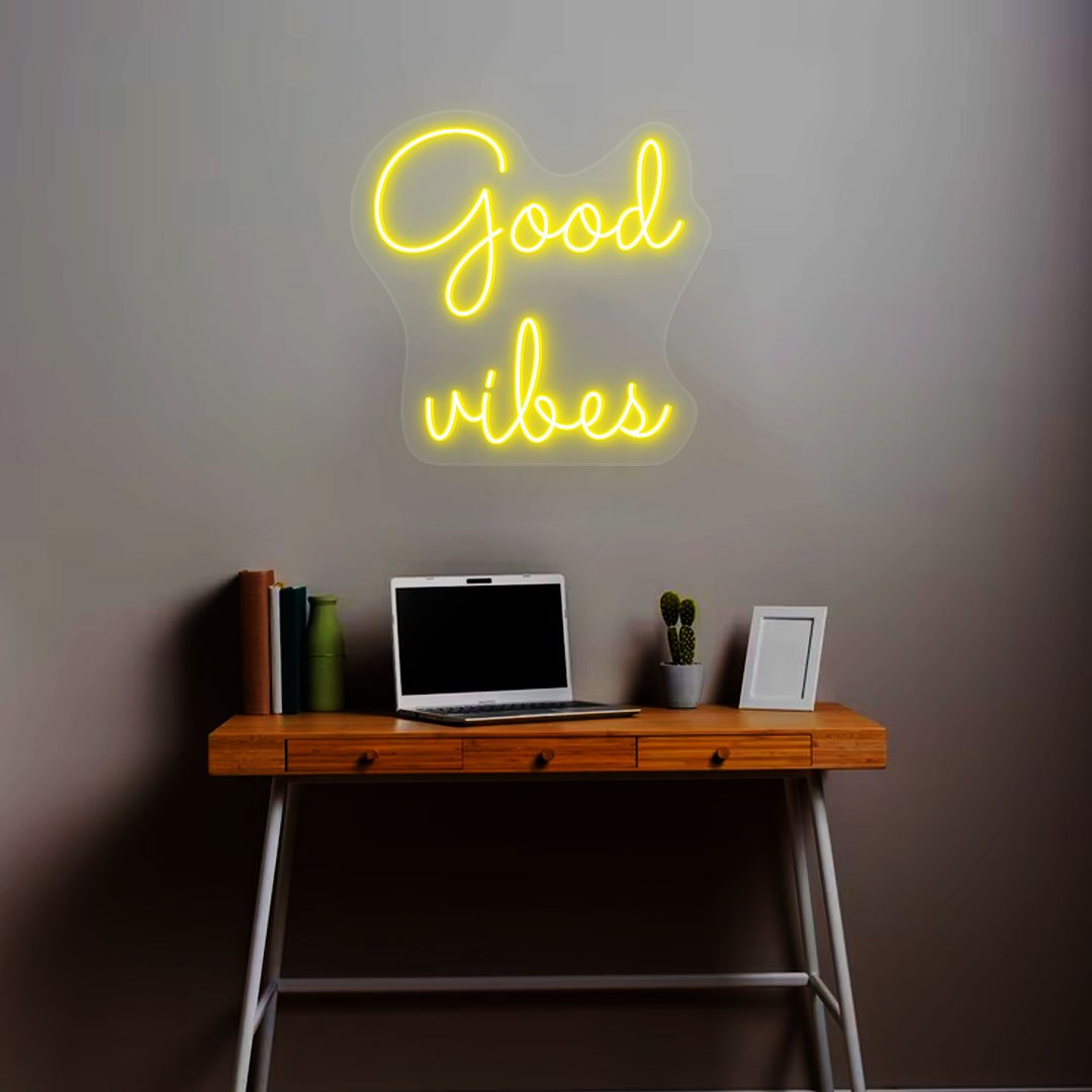 Good Vibes Neon Sign | NEON SIGNO® Custom Neon Signs