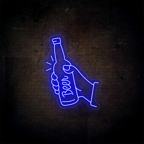 Hand Holding A Beer Neon Sign | NEON SIGNO® Custom Neon Signs