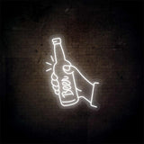 Hand Holding A Beer Neon Sign | NEON SIGNO® Custom Neon Signs