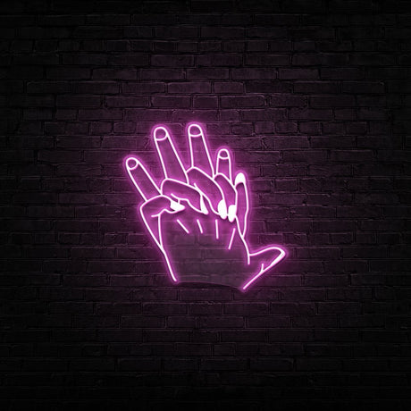 Hand In Hand Neon Sign | NEON SIGNO® Custom Neon Signs