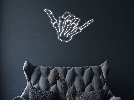 Hang Loose Skeleton Hand Neon Sign | NEON SIGNO® Custom Neon Signs