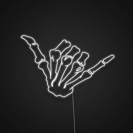 Hang Loose Skeleton Hand Neon Sign | NEON SIGNO® Custom Neon Signs