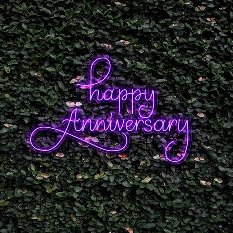 Happy Anniversary Neon Sign | NEON SIGNO® Custom Neon Signs