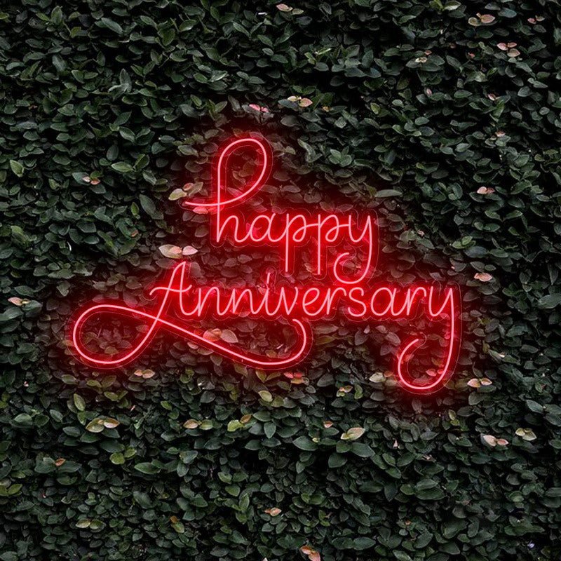 Happy Anniversary Neon Sign | NEON SIGNO® Custom Neon Signs