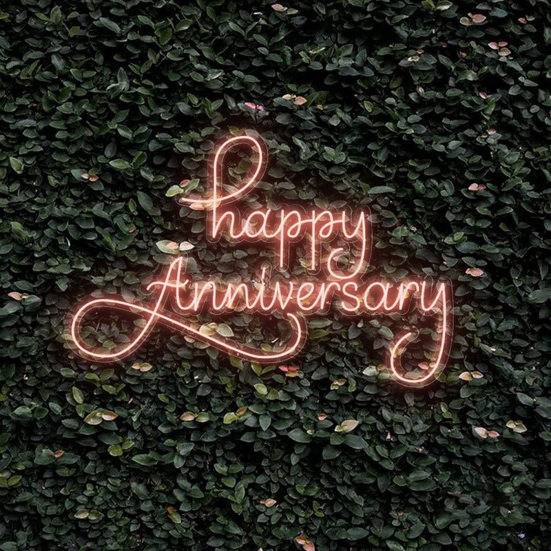 Happy Anniversary Neon Sign | NEON SIGNO® Custom Neon Signs