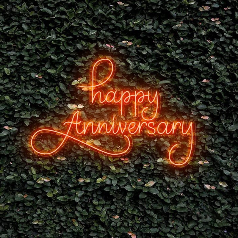 Happy Anniversary Neon Sign | NEON SIGNO® Custom Neon Signs