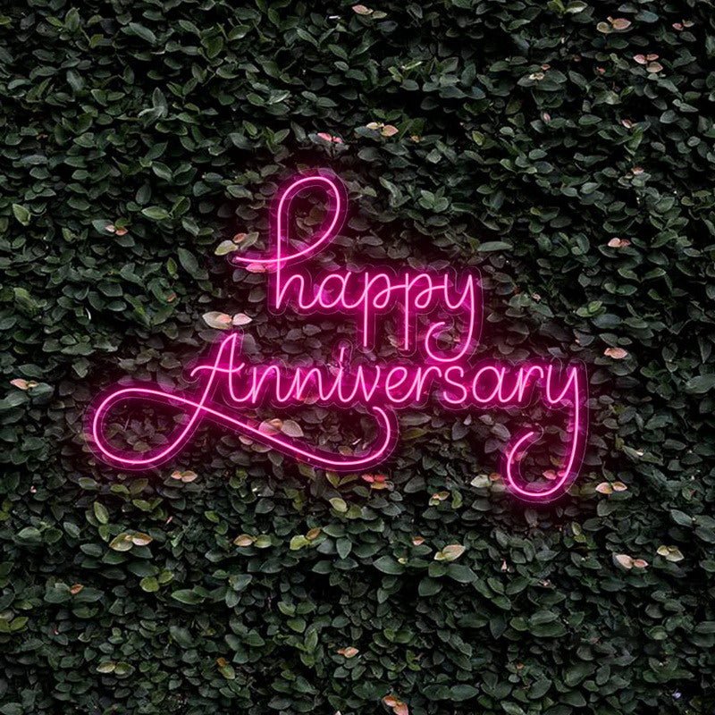 Happy Anniversary Neon Sign | NEON SIGNO® Custom Neon Signs