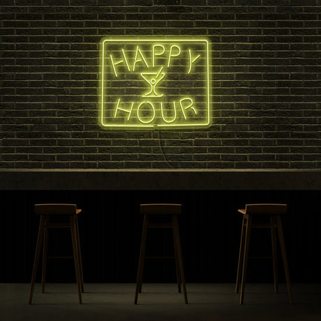 Happy Hour Neon Sign | NEON SIGNO® Custom Neon Signs