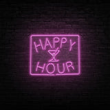 Happy Hour Neon Sign | NEON SIGNO® Custom Neon Signs