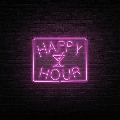 Happy Hour Neon Sign | NEON SIGNO® Custom Neon Signs