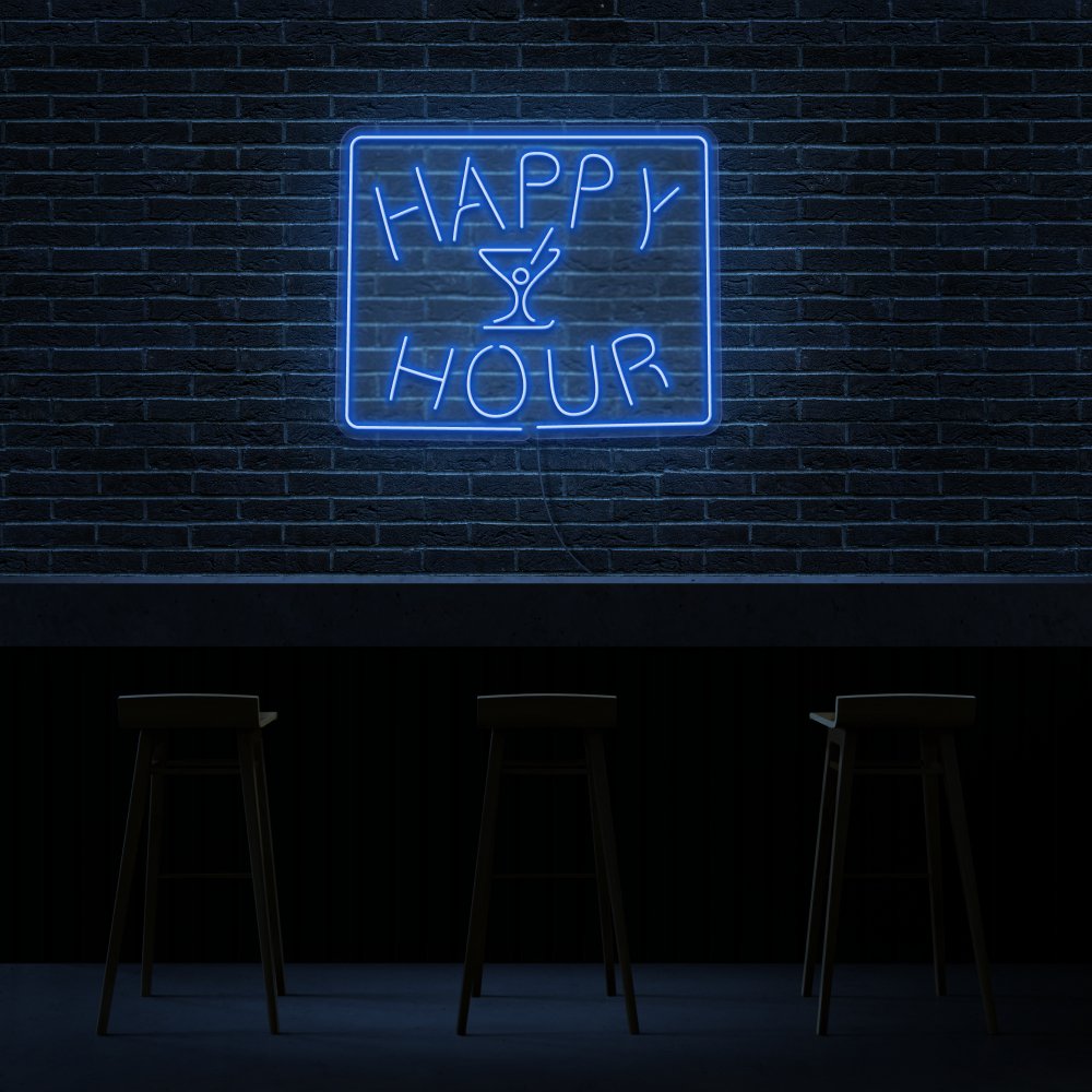 Happy Hour Neon Sign | NEON SIGNO® Custom Neon Signs