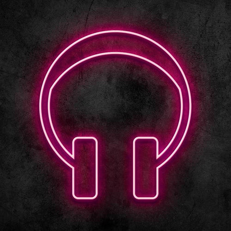 Headphones Neon Sign | NEON SIGNO® Custom Neon Signs