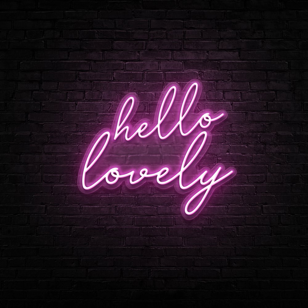 Hello Lovely Neon Sign | NEON SIGNO® Custom Neon Signs