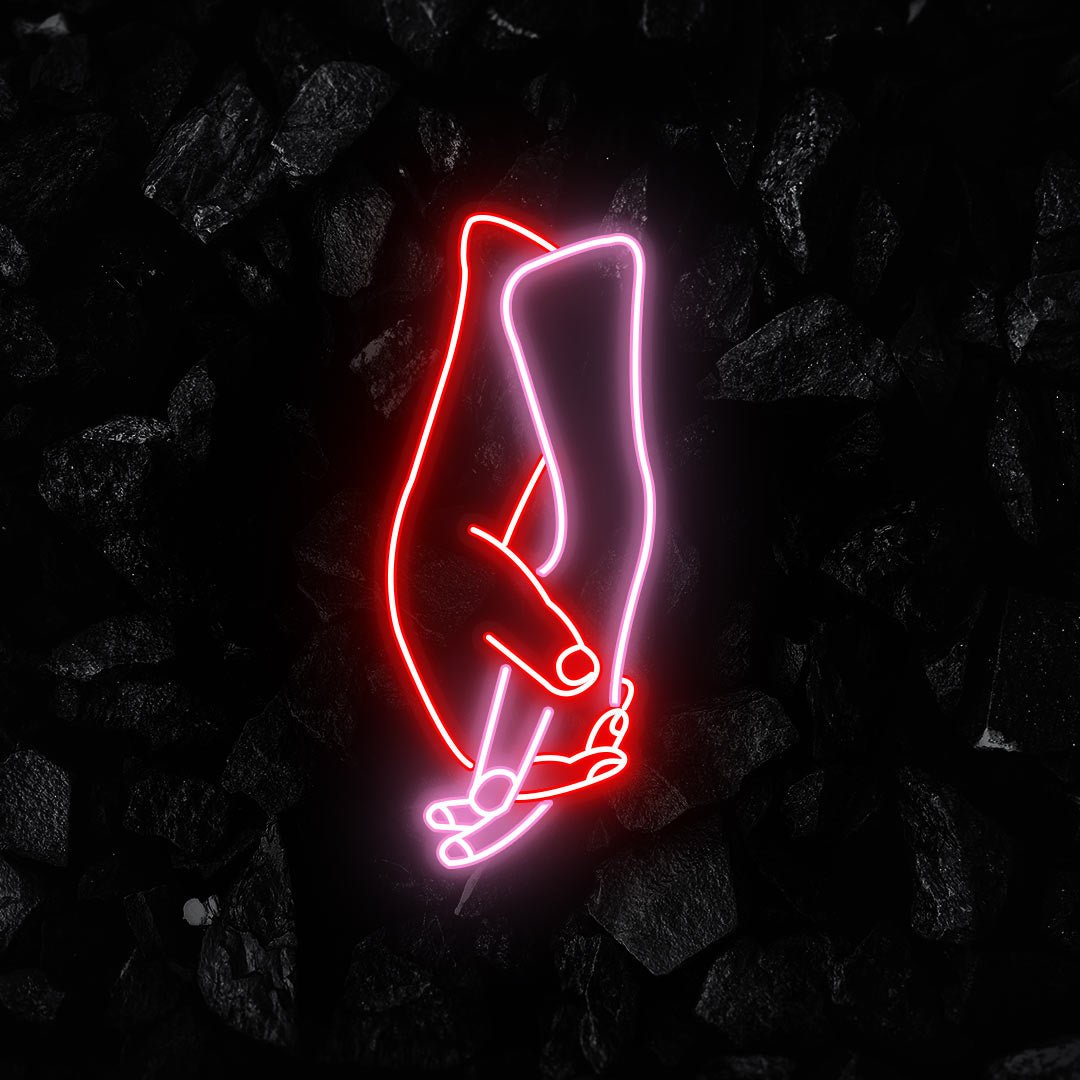 Holding Hands Neon Sign | NEON SIGNO® Custom Neon Signs