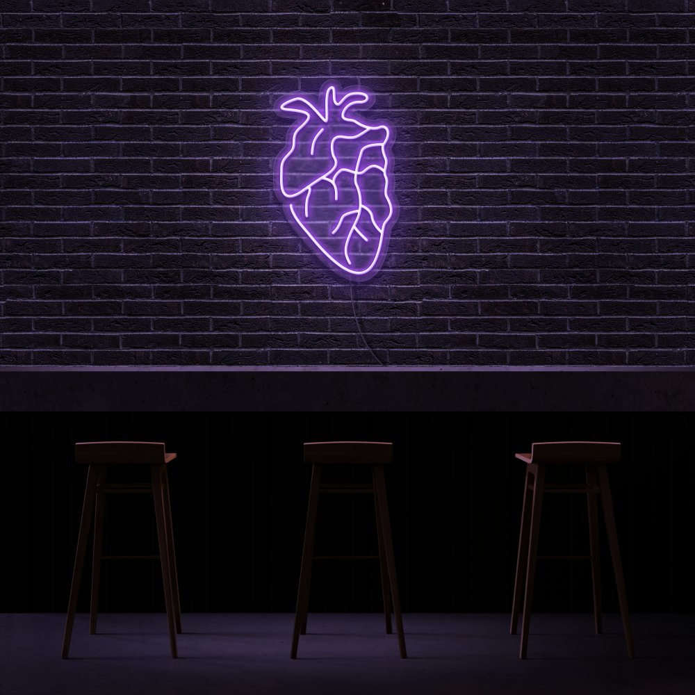 Human Heart Neon Sign | NEON SIGNO® Custom Neon Signs