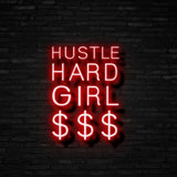 Hustle Hard Girl $$$ Neon Sign | NEON SIGNO® Custom Neon Signs