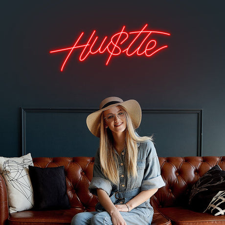 Hustle Neon Sign | NEON SIGNO® Custom Neon Signs