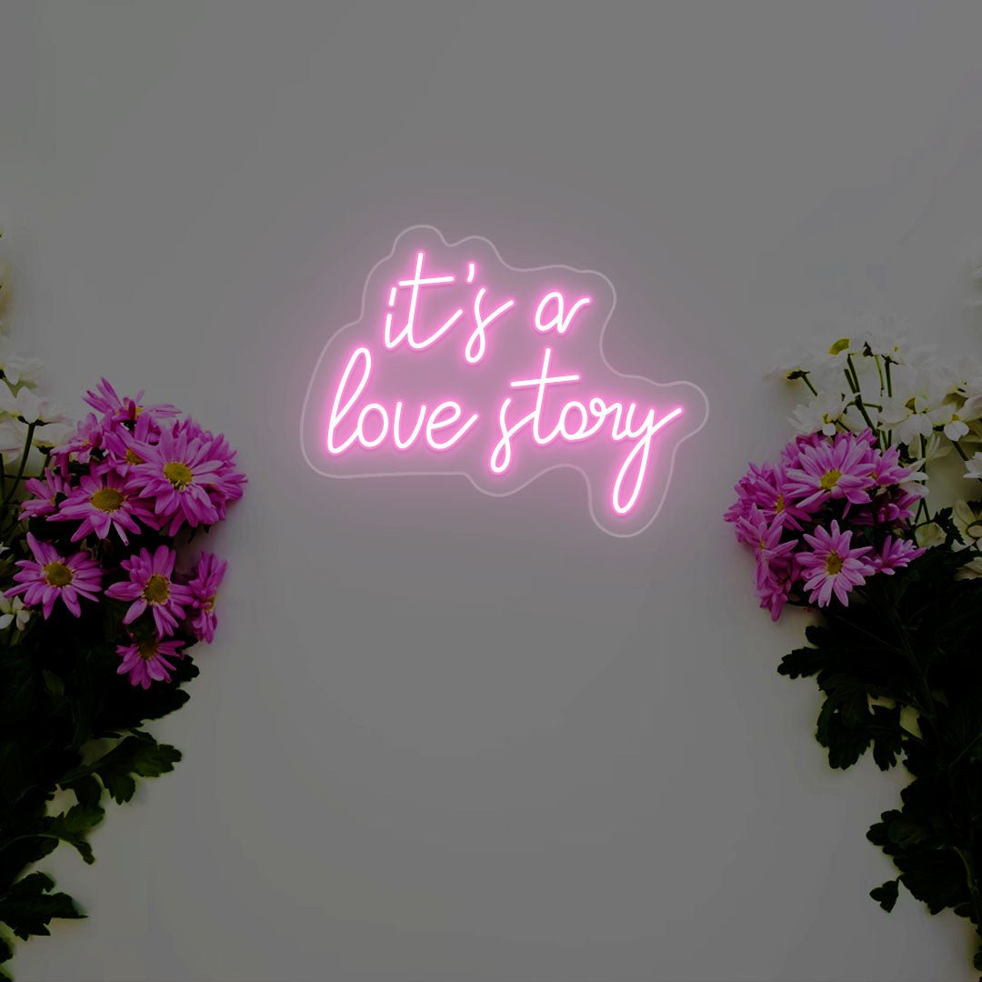 It's A Love Story Neon Sign | NEON SIGNO® Custom Neon Signs