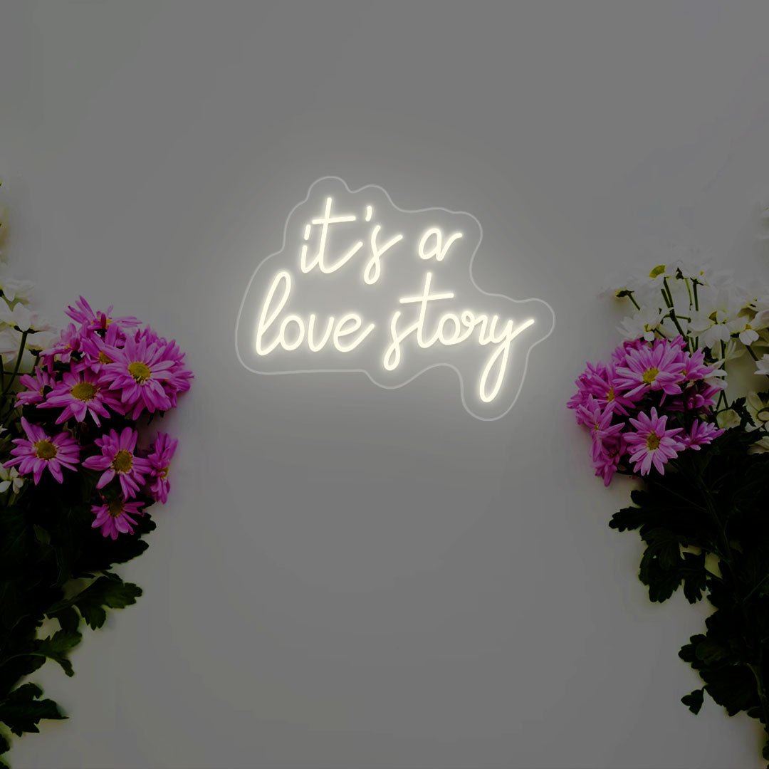 It's A Love Story Neon Sign | NEON SIGNO® Custom Neon Signs