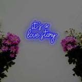 It's A Love Story Neon Sign | NEON SIGNO® Custom Neon Signs