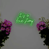 It's A Love Story Neon Sign | NEON SIGNO® Custom Neon Signs