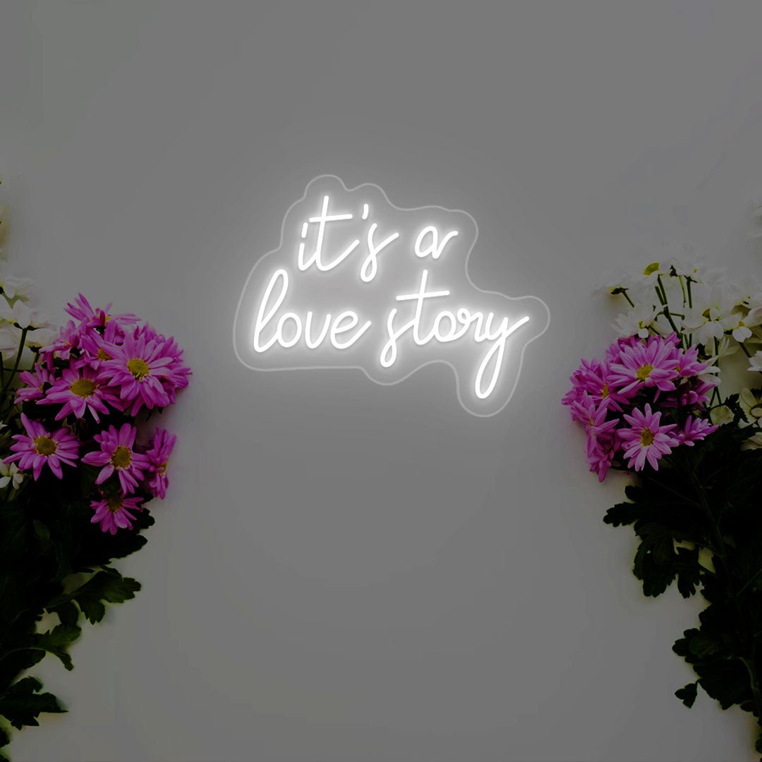 It's A Love Story Neon Sign | NEON SIGNO® Custom Neon Signs