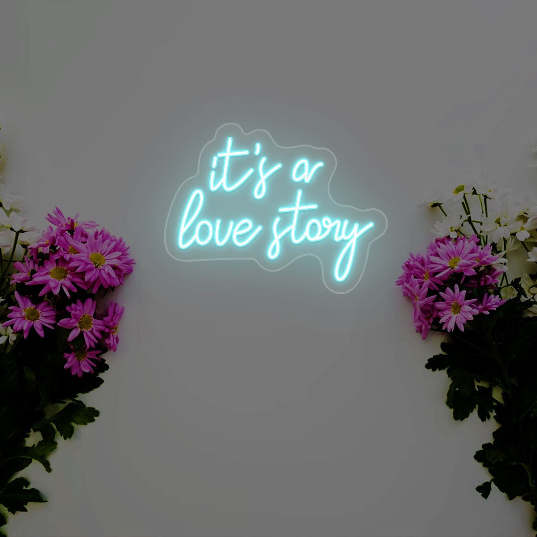 It's A Love Story Neon Sign | NEON SIGNO® Custom Neon Signs