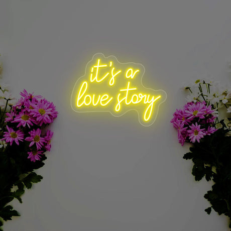 It's A Love Story Neon Sign | NEON SIGNO® Custom Neon Signs